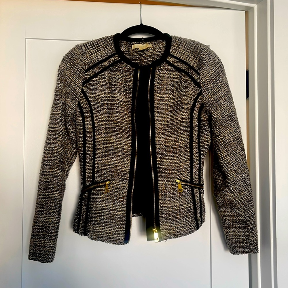 H&M Black & Gray Tweed Jacket